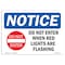 Signmission OSHA Notice Sign, 3.5" Height, 5" Width, NOTICE Do Not Enter When Red Sign With Symbol, Landscape OS-NS-D-35-L-15449 - alternate 1